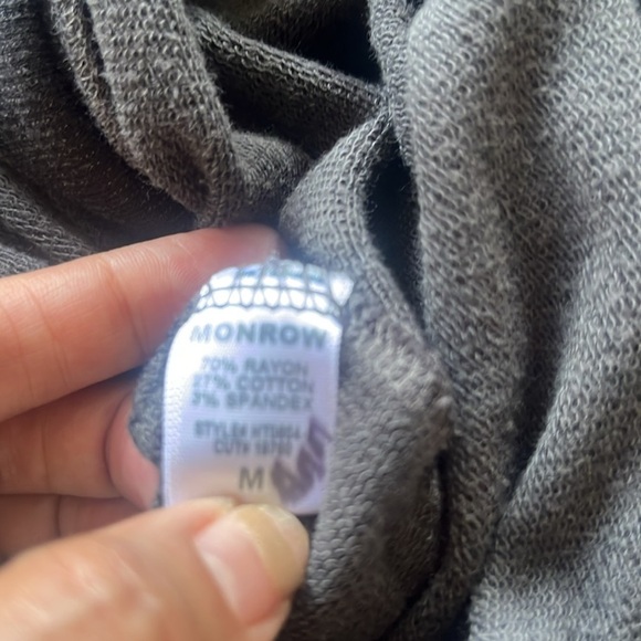 Monrow Charcoal Knit Top - Picture 7 of 9